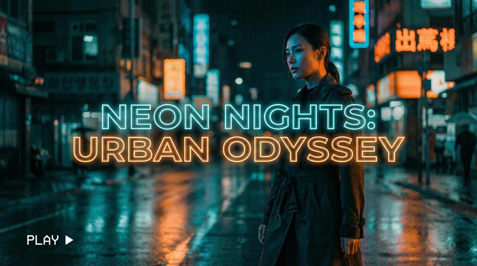 小马拉大车城市夜景视频